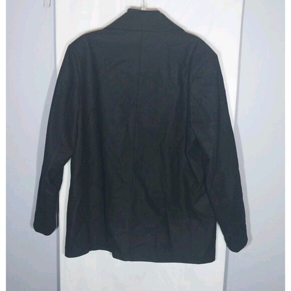 Kenneth Cole Men's Peacoat Jacket Sz XL Black Dbl Breasted Wool Blend Timeless - Picture 6 of 11